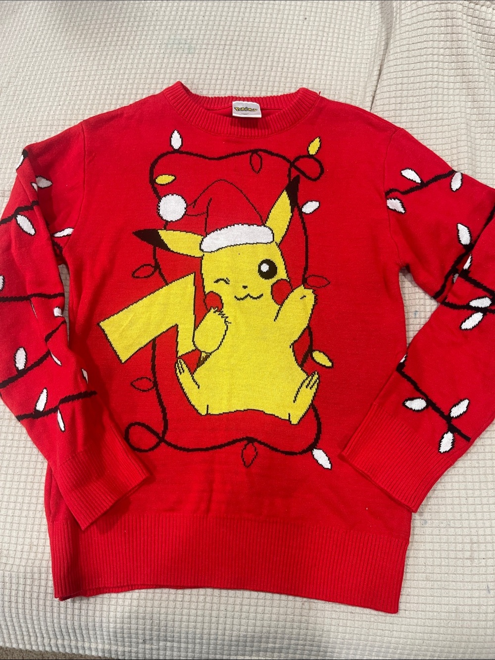 Pokemon Red & Yellow Pikachu Holiday Sweater